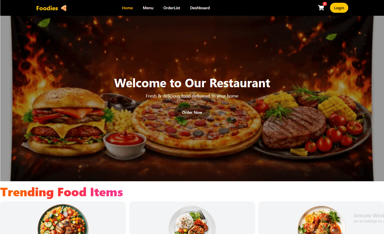 FoodNest – Restaurant & Food Ordering UI